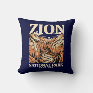Zion National Park Red Cliffs Throw Pillow