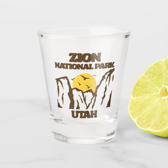 Zion National Park Shot Glass (Front)