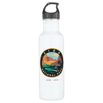 Zion National Park Stainless Steel Water Bottle by AndersonDesignGroup at Zazzle