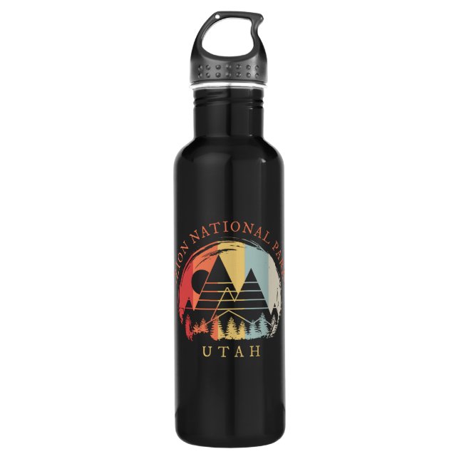 Zion National Park Stainless Steel Water Bottle (Front)
