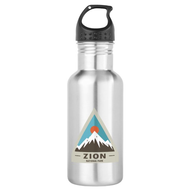 Zion National Park Stainless Steel Water Bottle (Front)
