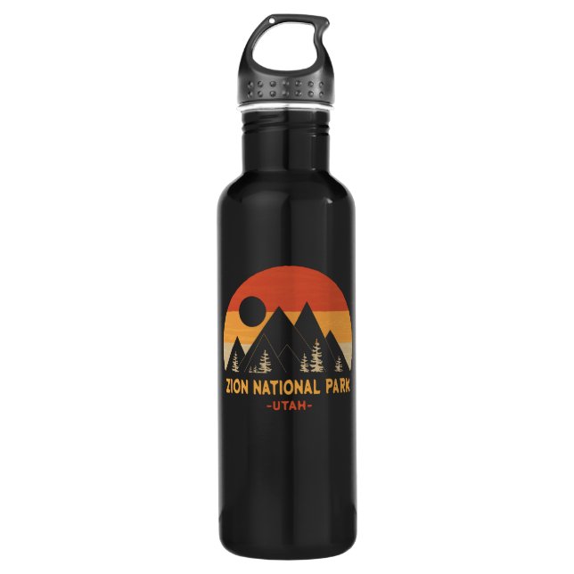 Zion National Park Stainless Steel Water Bottle (Front)