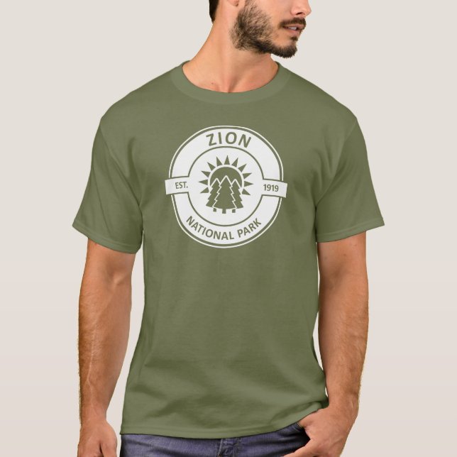 Zion National Park Sun Trees T-Shirt (Front)