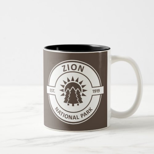 Zion National Park Sun Trees Two_Tone Coffee Mug