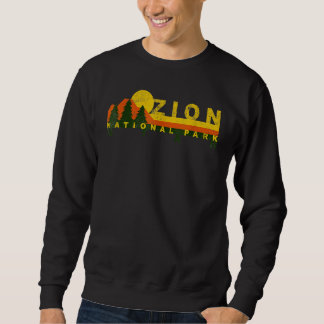 Zion National Park Sunny Mountain Treeline Sweatshirt