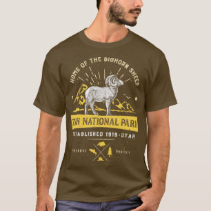 Zion National Park Sweat Vintage Bighorn Utah Men T-Shirt