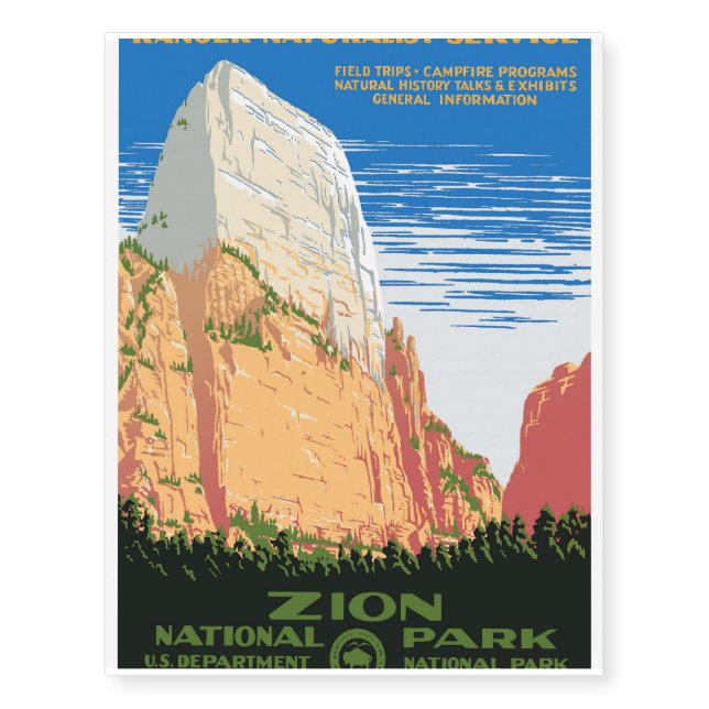 Zion National Park Temporary Tattoos (Front)