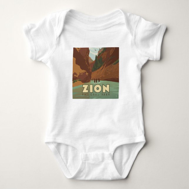Zion National Park | The Narrows Baby Bodysuit (Front)