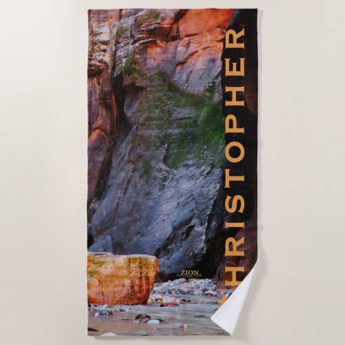 Zion National Park the Narrows Beach Towel