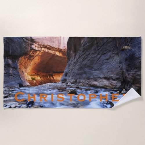 Zion National Park the Narrows Beach Towel