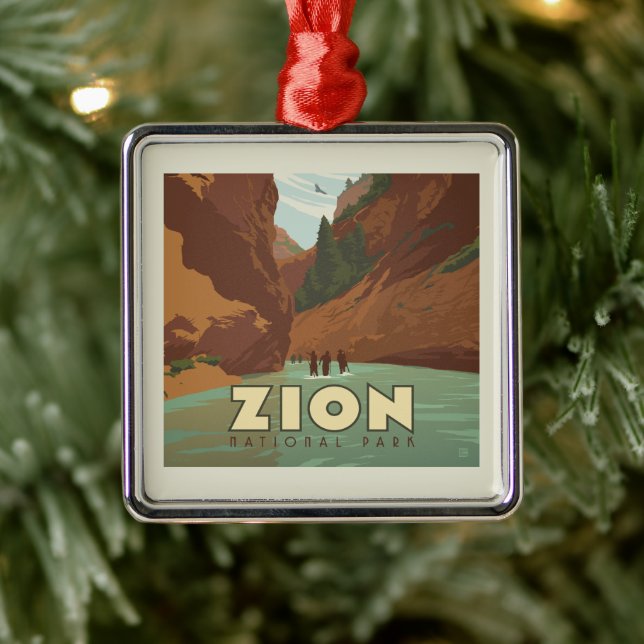 Zion National Park | The Narrows Metal Ornament (Tree)