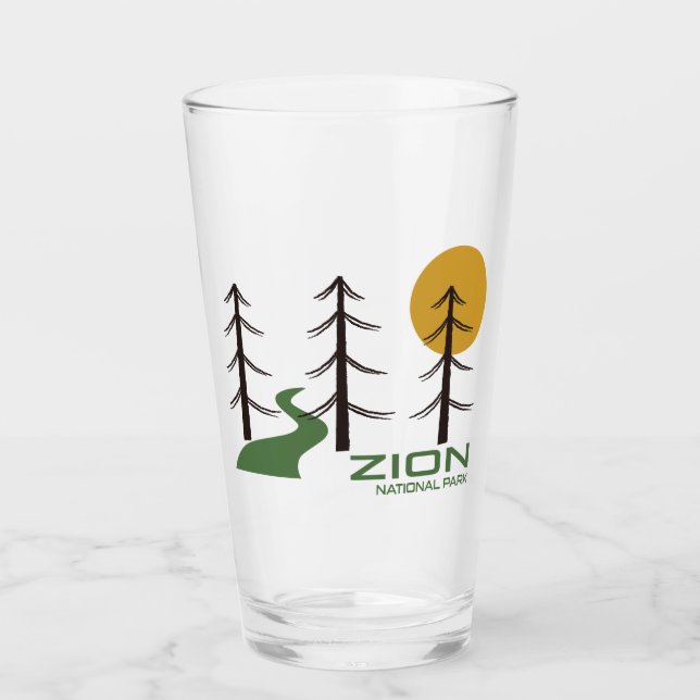 Zion National Park Trail Glass (Front)