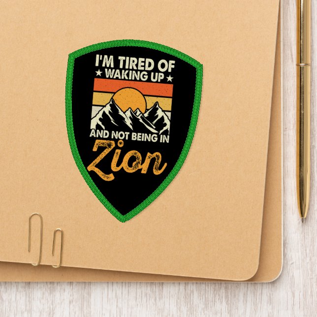 Zion National Park Trails Patch (On Folder)