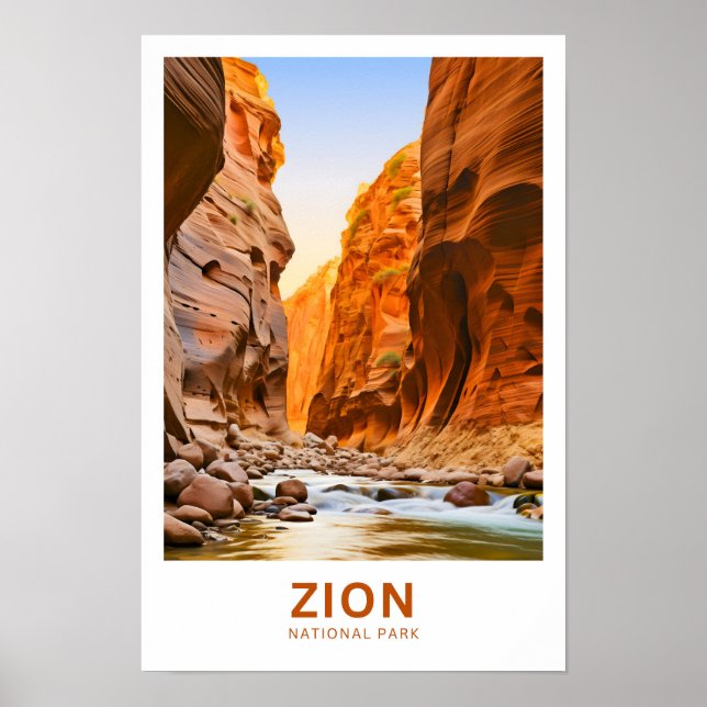 Zion National Park Travel Print (Front)