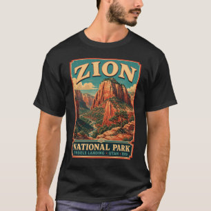 Zion National Park Utah Angels Landing Vintage Hik T-Shirt