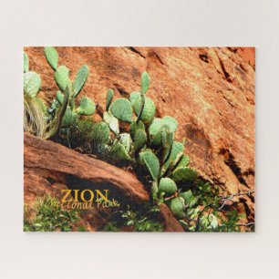 Zion National Park Utah, Cactus, Southwest Jigsaw Puzzle