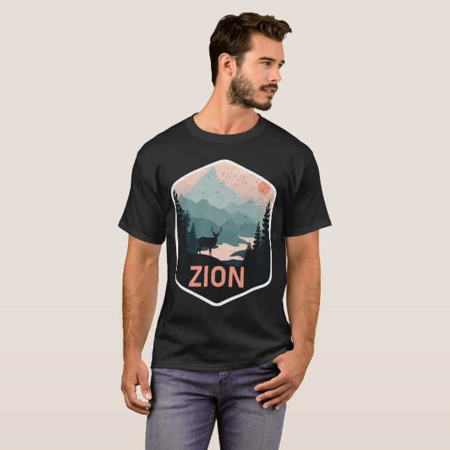 Zion National Park Utah Deer Traveler Tourist T-Shirt (Front Full)