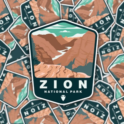 Zion National Park Utah  Die_Cut Sticker