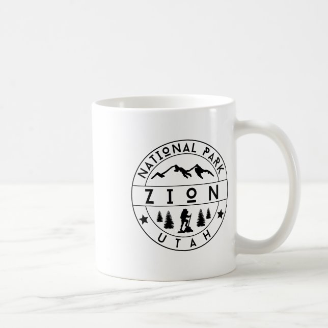 Zion National Park Utah Hiker Nature Hiking Outdoo Coffee Mug (Right)