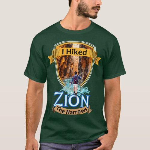 Zion National Park Utah I Hiked The Narrows Retro  T_Shirt