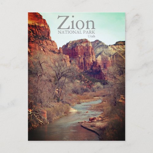 Zion National Park Utah Landscape Postcard