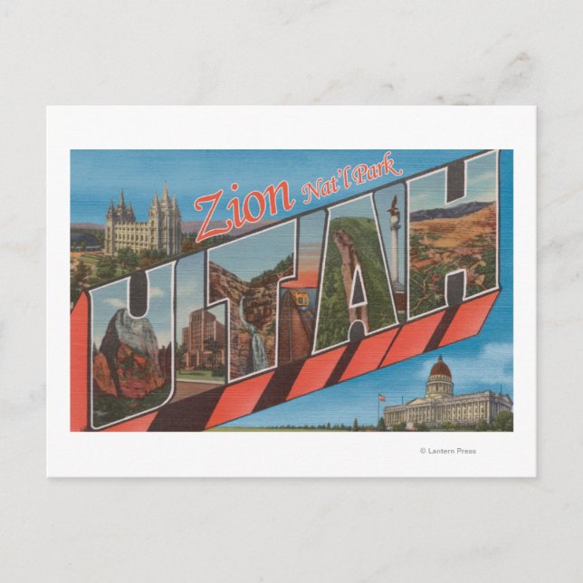 Zion National Park, Utah - Large Letter Scenes Postcard (Front)