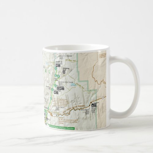 Zion National Park Utah map mug