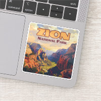 Zion National Park Utah Moab Canyon Retro