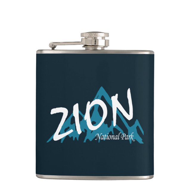 Zion National Park Utah Mountains Flask (Front)