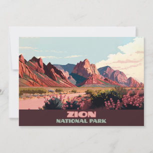 Zion National Park Utah Mountains Invitation