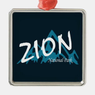 Zion National Park Utah Mountains Metal Ornament