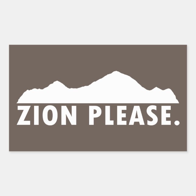 Zion National Park Utah Please Rectangular Sticker (Front)
