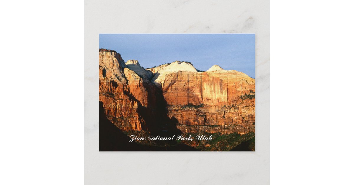 Zion National Park, Utah Postcard Zazzle