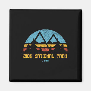 Zion National Park Utah Retro Vintage Hiking Gift Magnet