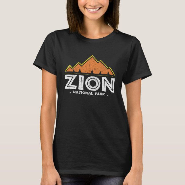 Zion National Park Utah Retro Vintage T-Shirt (Front)