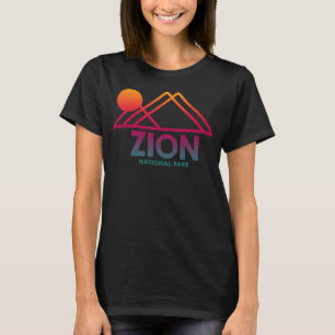 Zion National Park Utah Souvenir UT Outline Gradie T-Shirt