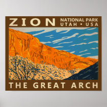 Zion National Park Utah The Great Arch 2 Vintage
