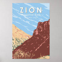 Zion National Park Utah The Great Arch Vintage