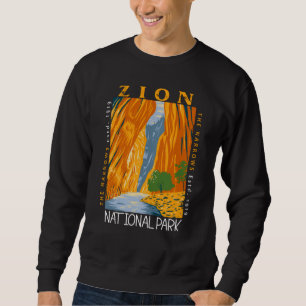 Zion National Park Utah The Narrows Distressed Sweatshirt