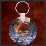 Zion National Park, Utah, The Narrows Keychain<br><div class="desc">This personalized keychain is made with our beautiful fine art photograph of Zion Narrows,  with it's high cliff walls and flowing water. You can delete the "Zion National Park" emblem,  if you wish. Original photo by Alan Socolik. All Rights Reserved © 2014 Alan & Marcia Socolik.</div>