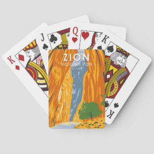 Zion National Park Utah The Narrows Vintage Poker Cards