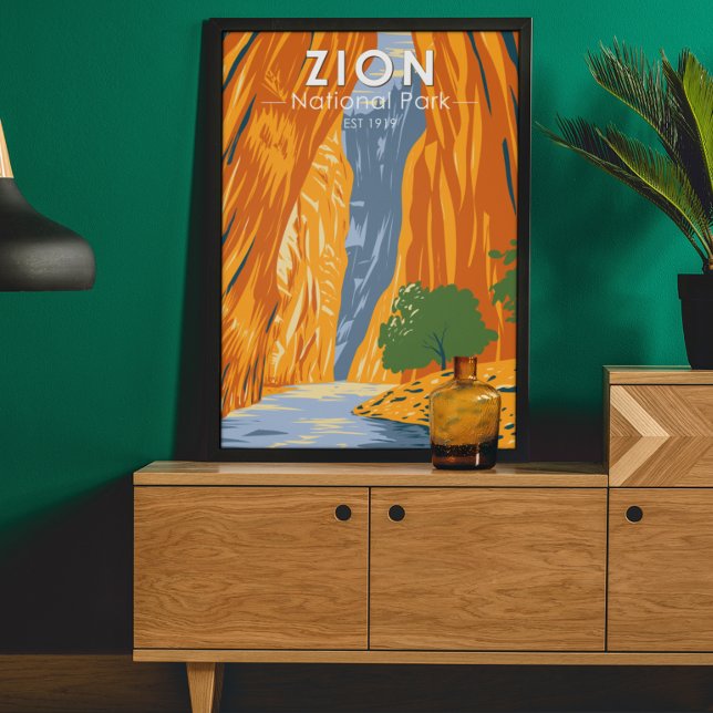 Zion National Park Utah The Narrows Vintage Poster (Creator Uploaded)