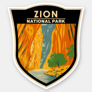 Zion National Park Utah The Narrows Vintage Sticker