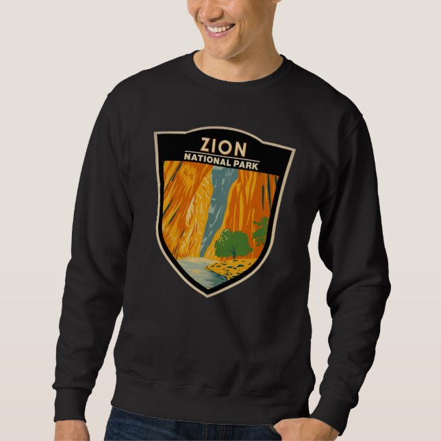 Zion National Park Utah The Narrows Vintage Sweatshirt (Front)