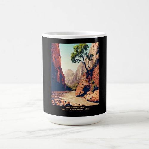 Zion National Park Utah The Narrows watercolor Coffee Mug
