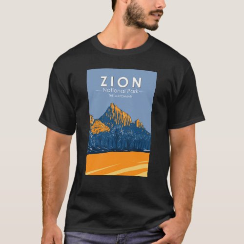 Zion National Park Utah The Watchman Vintage T_Shirt