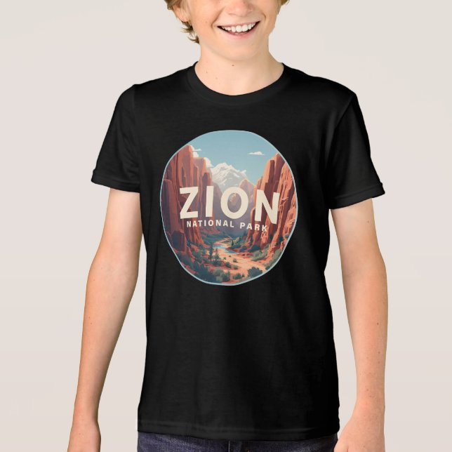 Zion National Park Utah Tri-Blend Shirt (Front)