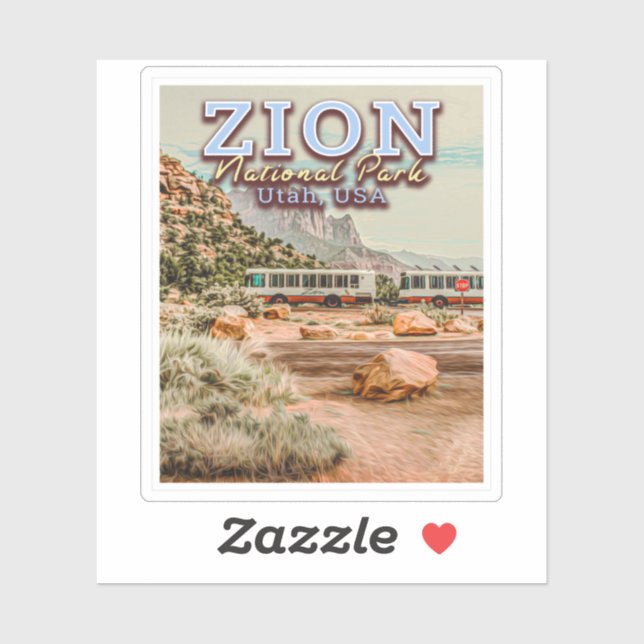 ZION NATIONAL PARK - UTAH UNITED STATES STICKER (Sheet)