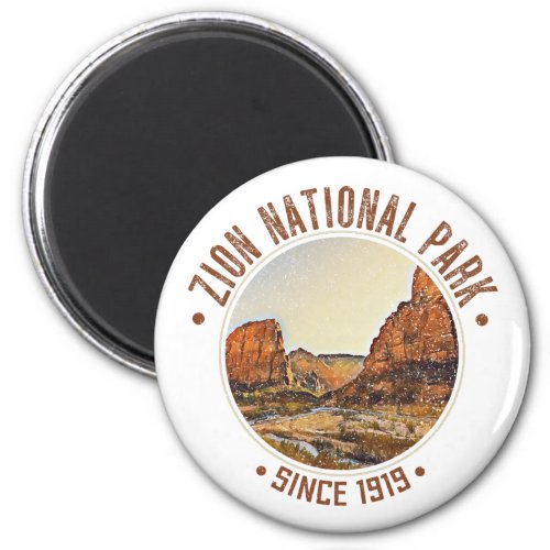 Zion National Park Utah USA Outdoors Distressed  Magnet
