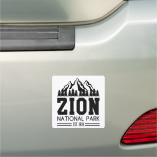 Zion National Park Utah USA Outdoors Hiking Car Magnet